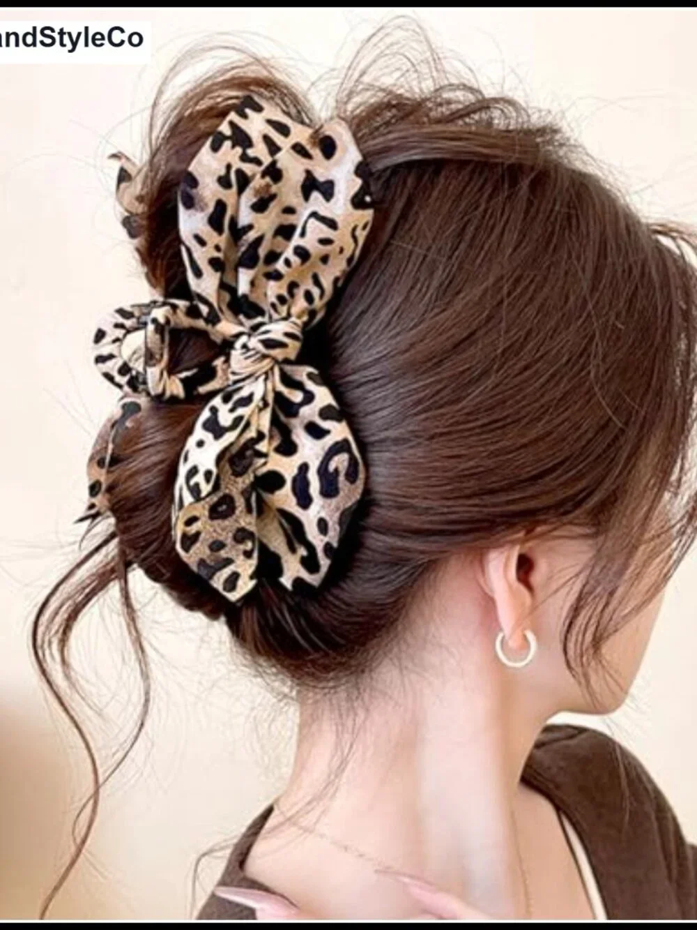 Leopard Hair Claw Clip for Thick Hair